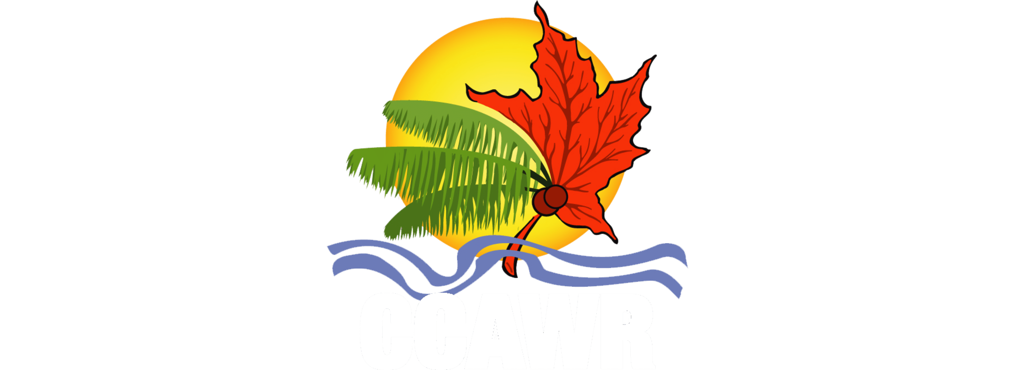 Graphic logo featuring a sun, palm leaf, red maple leaf, and waves with the acronym "ccawr" below. Toronto Caribana Carnival: Ultimate Guide to Caribana Festival Events