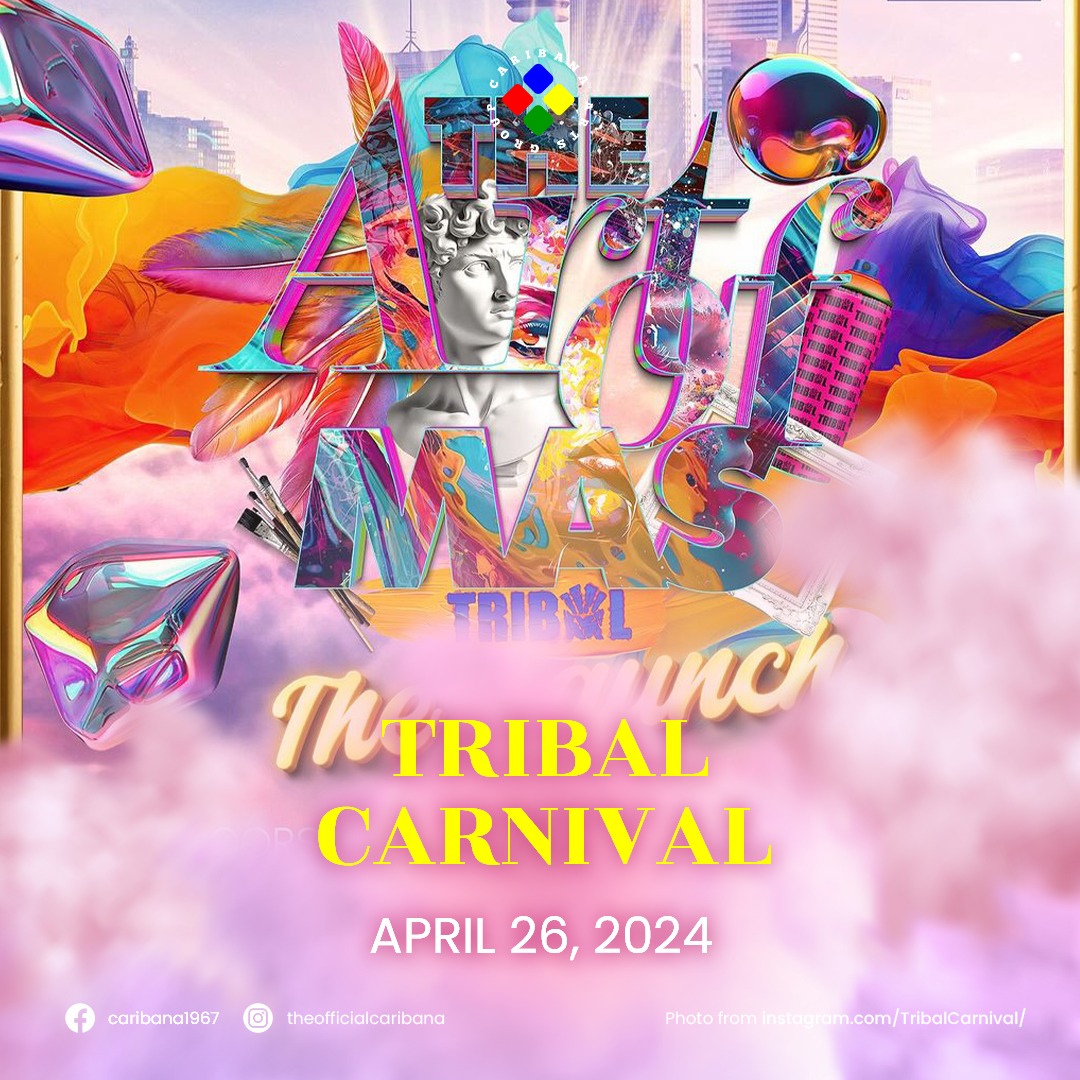 Colorful promotional poster for tribal carnival event on april 26, 2024, featuring vibrant images of masks, cityscape, and lively design elements. Toronto Caribana Carnival: Ultimate Guide to Caribana Festival Events